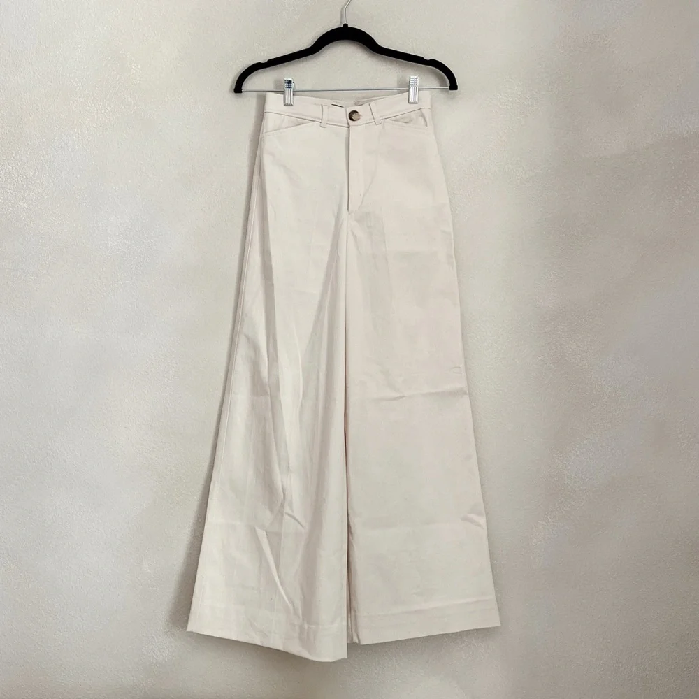 ZARA Canvas High Rise Trousers - Picture 1 of 5